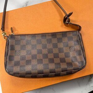 Authentic Louis Vuitton Pochette Accessorie Damier Ebene